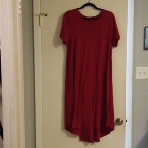 Lularoe Carly maroon dress size L